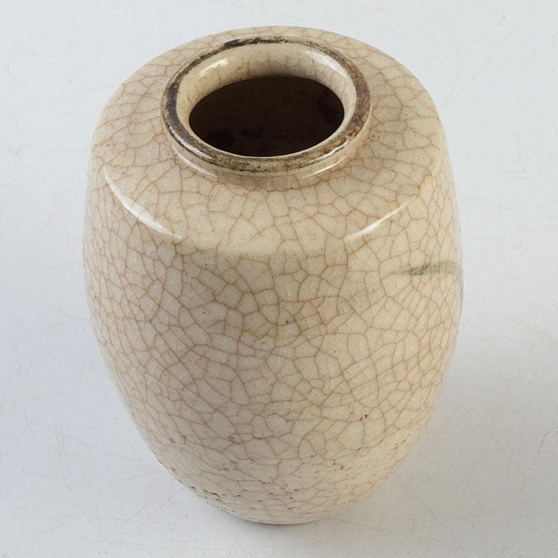 茶道具　山口錠鉄造　古瀬戸　茶入　仕覆付　共箱　V　9357