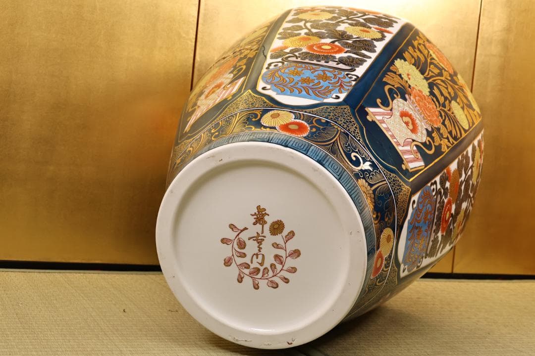 有田焼　舞右衛門 作 「 古伊万里　飾壺 」 沈香壷 高114cm　BK061