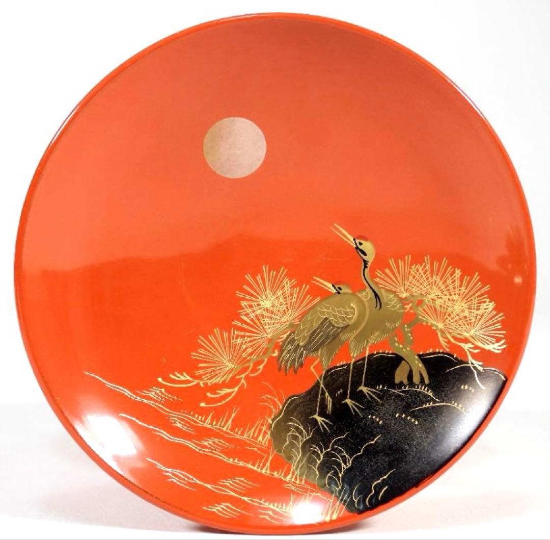 金蒔絵 千羽鶴 煮物椀 5客 木製漆器 天然木 輪島金沢能登 汁椀　蓋碗