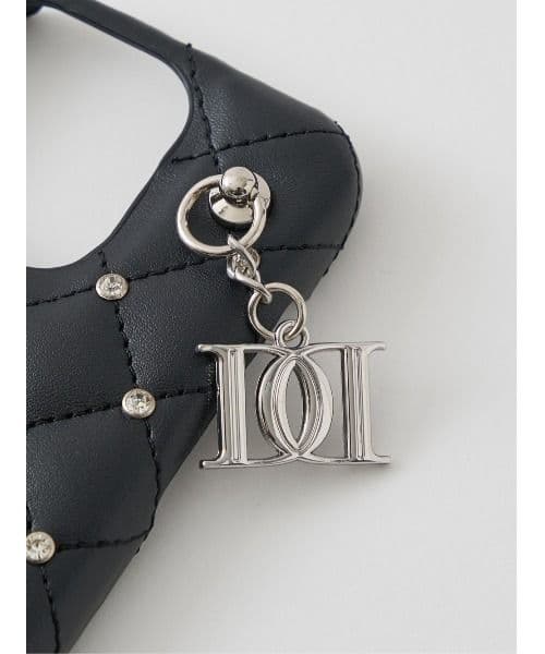 Darich キルティングビジューDDチャームiPhoneケース　15Pro　黒