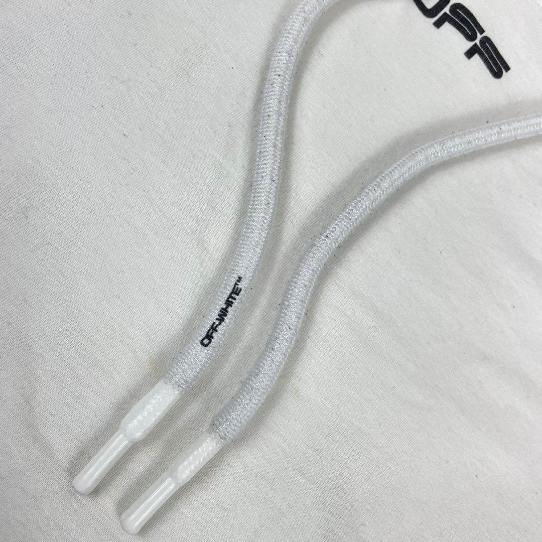 off-white レイヤードパーカー　フーディー　XL相当　ホワイト