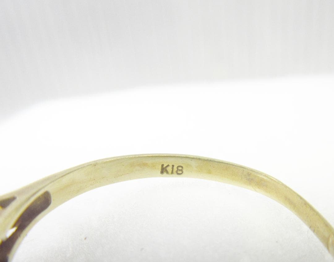 １８金指輪・赤珊瑚　「赤サンゴ」　リング・１２号