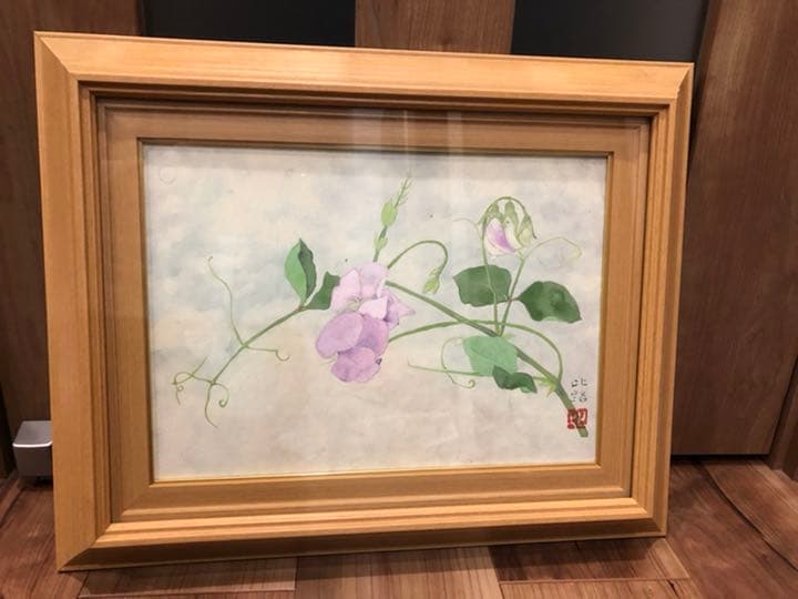 ★お値下げ♡ 「日本画」花④  日展受賞経験者が描きました