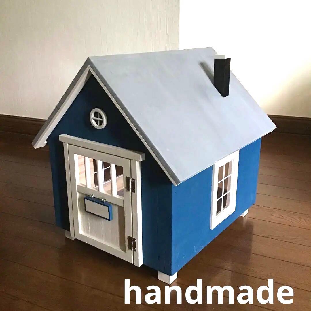 おしゃれな洋風扉付きwoodイヌ・ネコ小動物ペットハウス