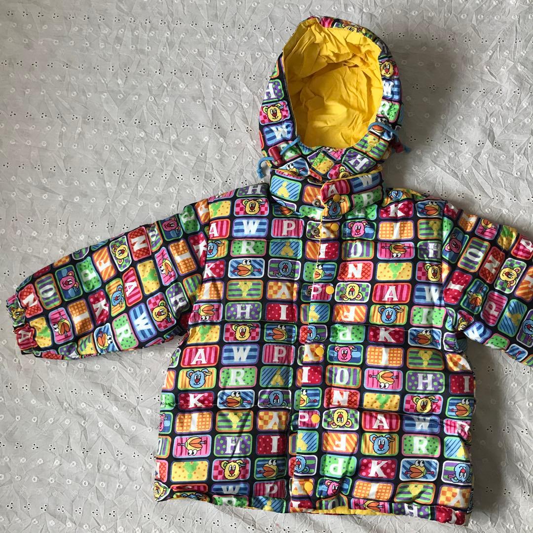 ♡ミニケー♡ ダウンコート リバーシブル 総柄 ジャンパー 防寒 クマ ポップ