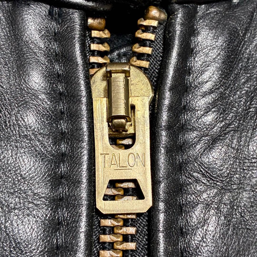 [USA製/ヴィンテージ]VANSON シングルライダース 36 TALON 黒