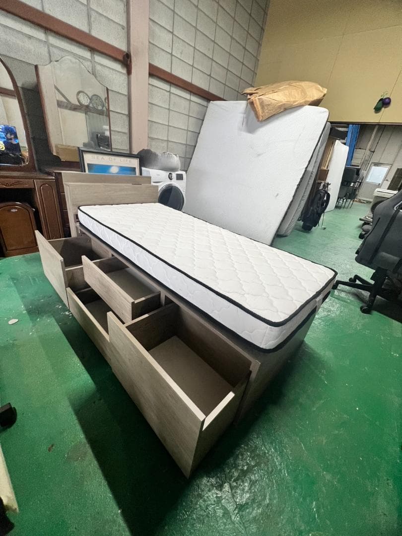 「A171」美品！引き出し付き ベッド ニトリ W800×D1800×140