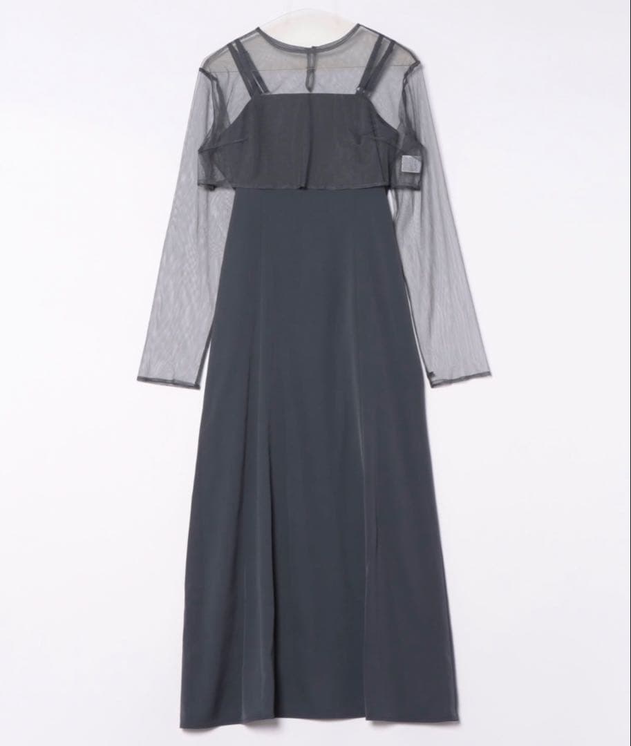 【美品】3wayフリルドレス blue オケージョン 結婚式 お呼ばれドレス