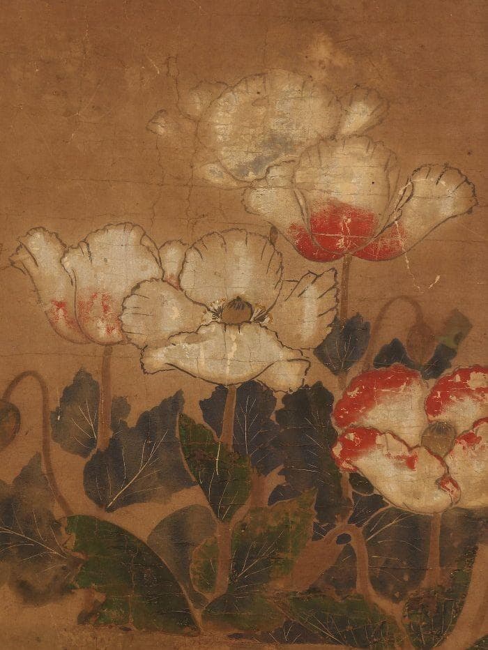 【伊年印】★俵屋宗達『四季草花図』 六曲半双 琳派★検）尾形光琳 本阿弥光悦