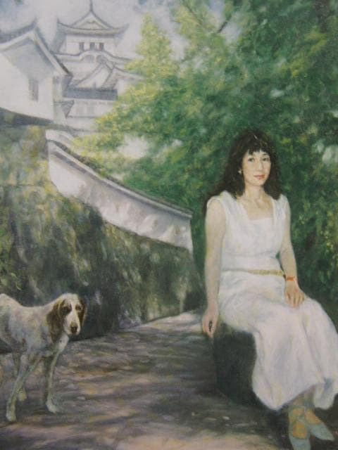 松井叔生、追想・白鷺晴日、希少な額装用画集より、新品高級額装付、状態良好