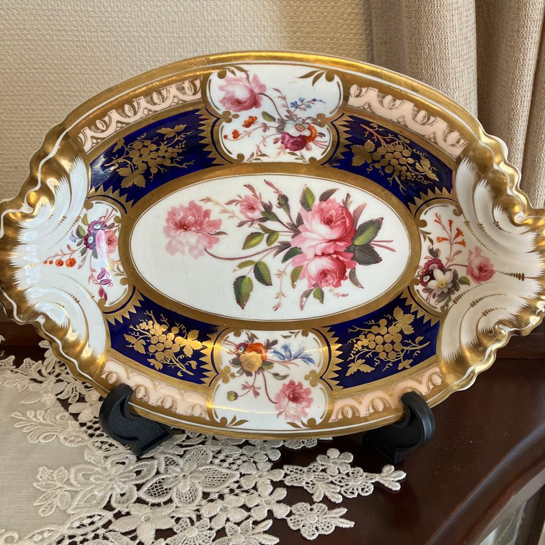 英国アンティーク　Goddenコレクション　リッジウェイ薔薇のサービスプレート