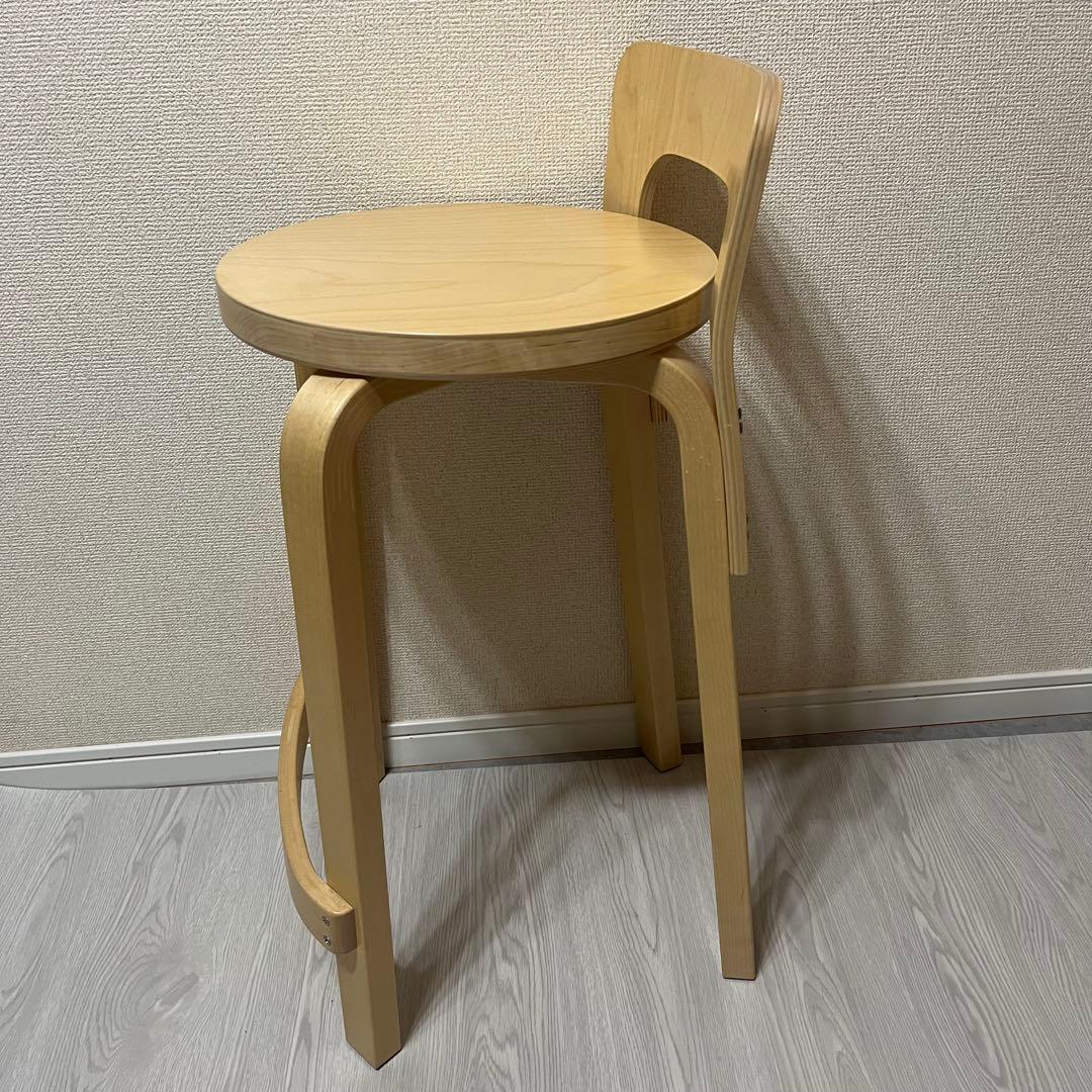 ① artek アルテック ハイチェア K65 ナチュラル　美品