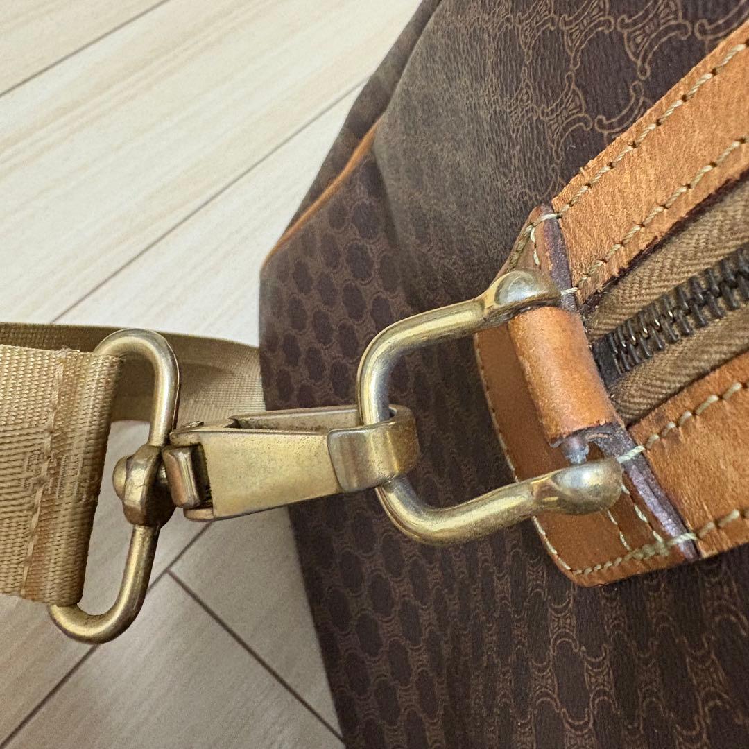 CELINE セリーヌ　マカダム　ボストンバッグ　ショルダー付き　旅行バッグ