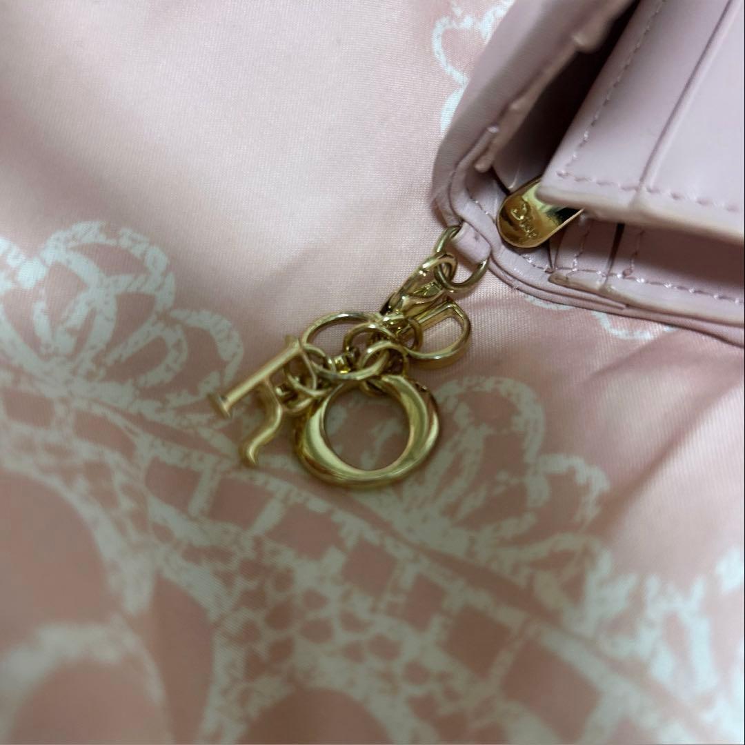 Dior ピンク キルティング 二つ折り財布