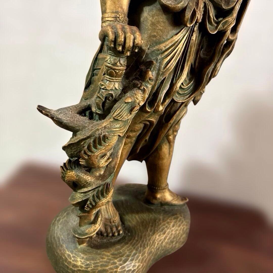 松久宗林　不動明王　青銅　仏像　美品