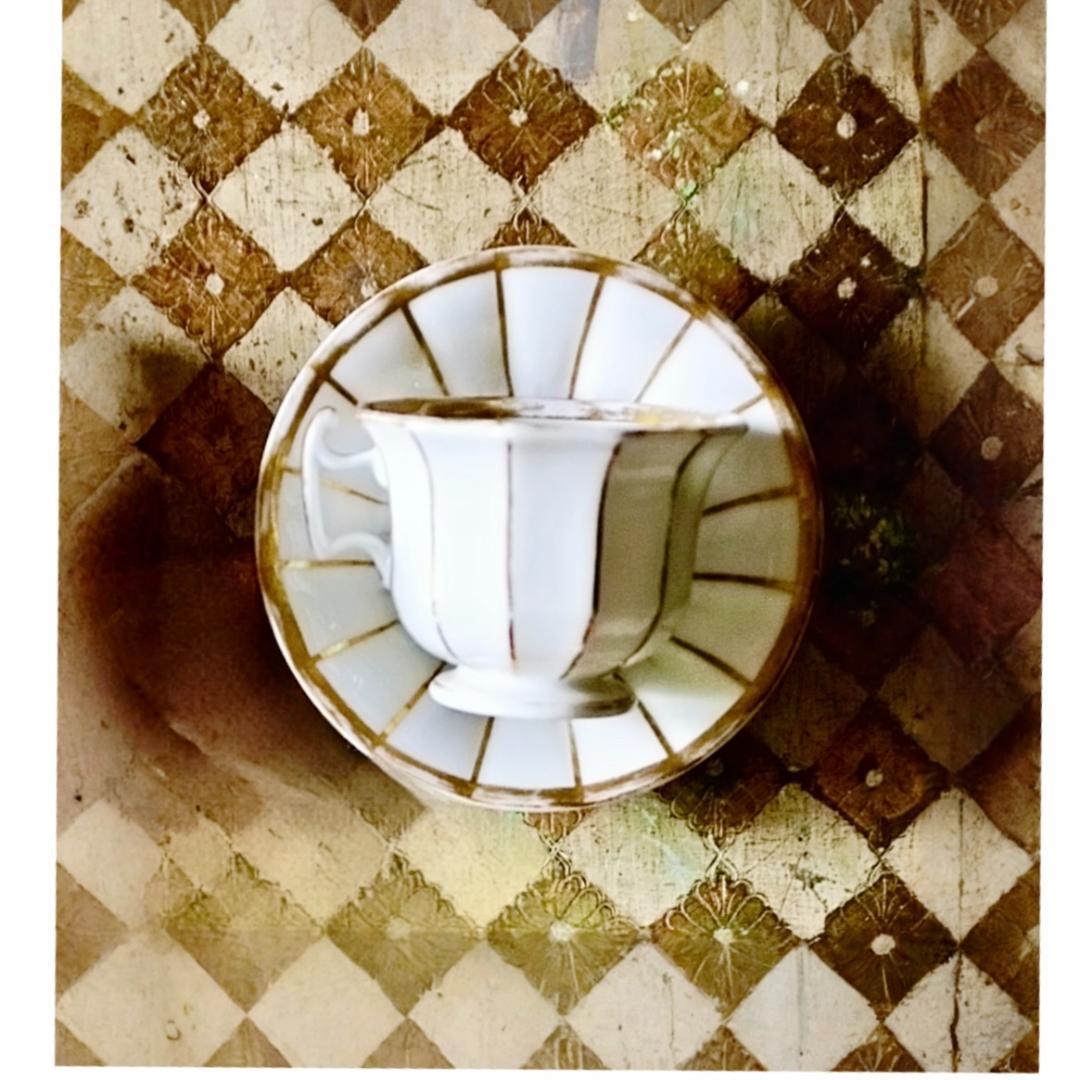 フランス 19世紀 金の珊瑚とカップアンドソーサーb パリ窯 アンティーク