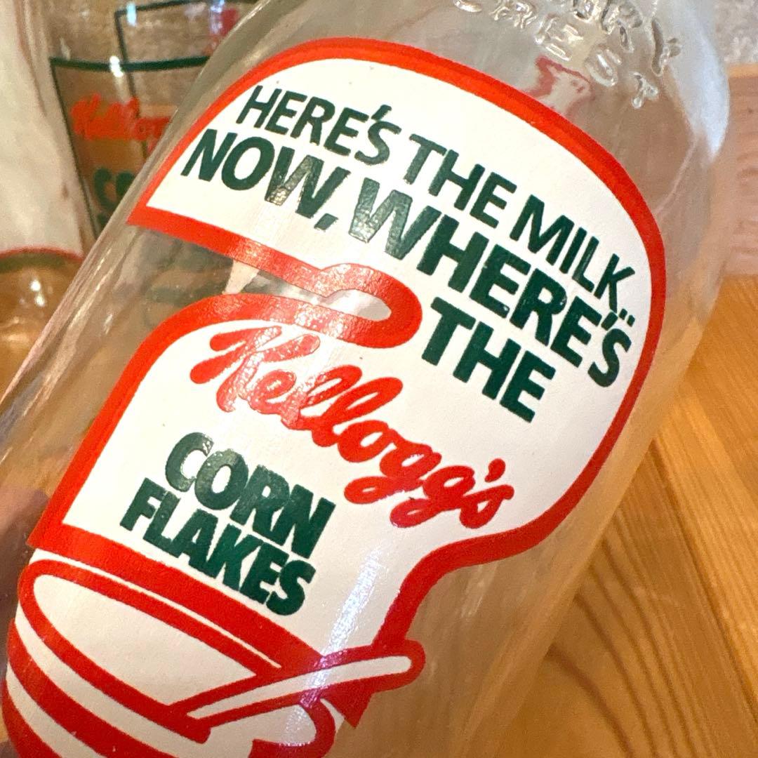 80’s ケロッグ　牛乳瓶　アドバタイジング　フルセット　コーネリアス　トニー