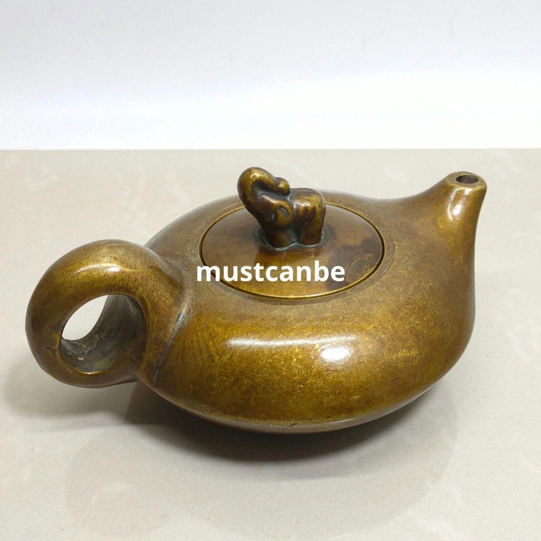 銅器 吉象象茶壺 茶道具 煎茶器 工芸品 置物