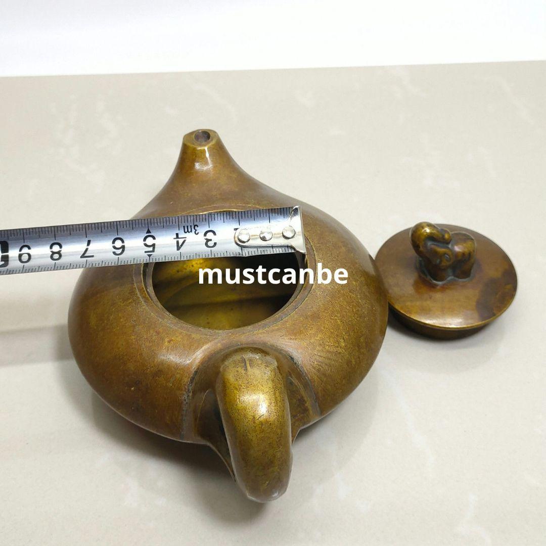 銅器 吉象象茶壺 茶道具 煎茶器 工芸品 置物