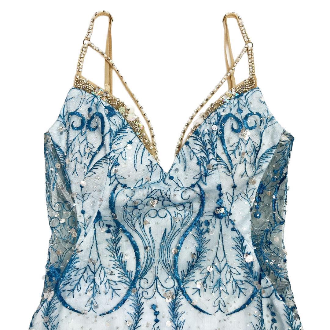 AngelR エンジェルアール レースデザインビジュータイトロングドレス