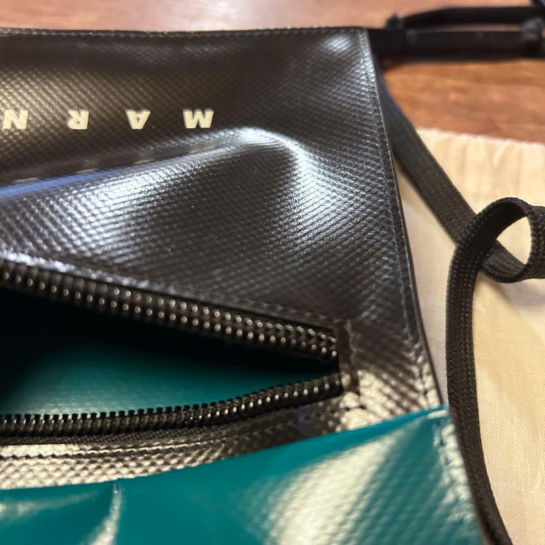 MARNI TRIBECA マルニ トライベッカ ショルダーバッグ 黒緑