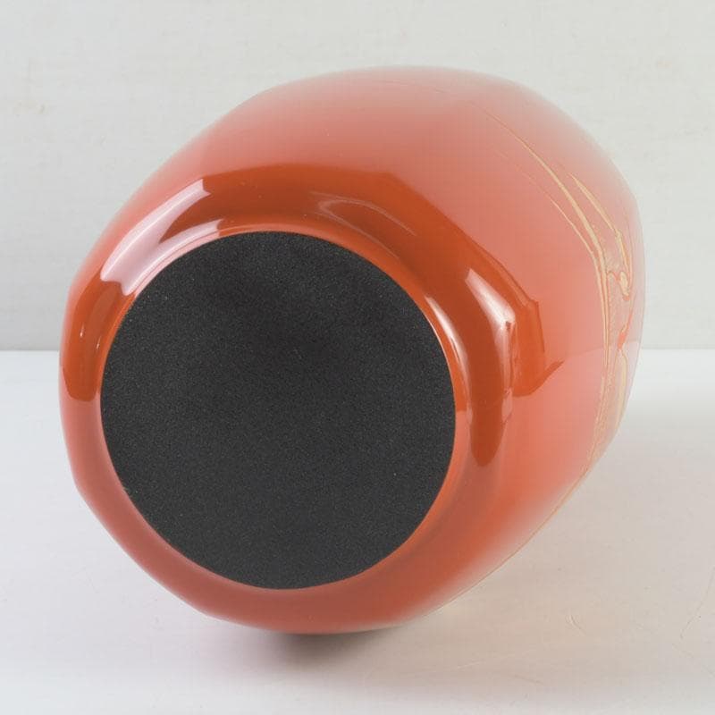 讃岐漆芸　山田暉雄作　花蒔絵　花瓶　共箱　C　9294A