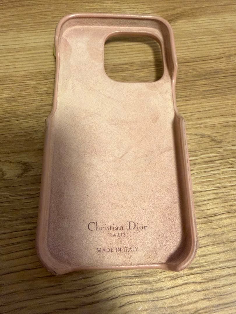 Dior ピンク ラムスキン iPhoneカバー iPhone14プロ