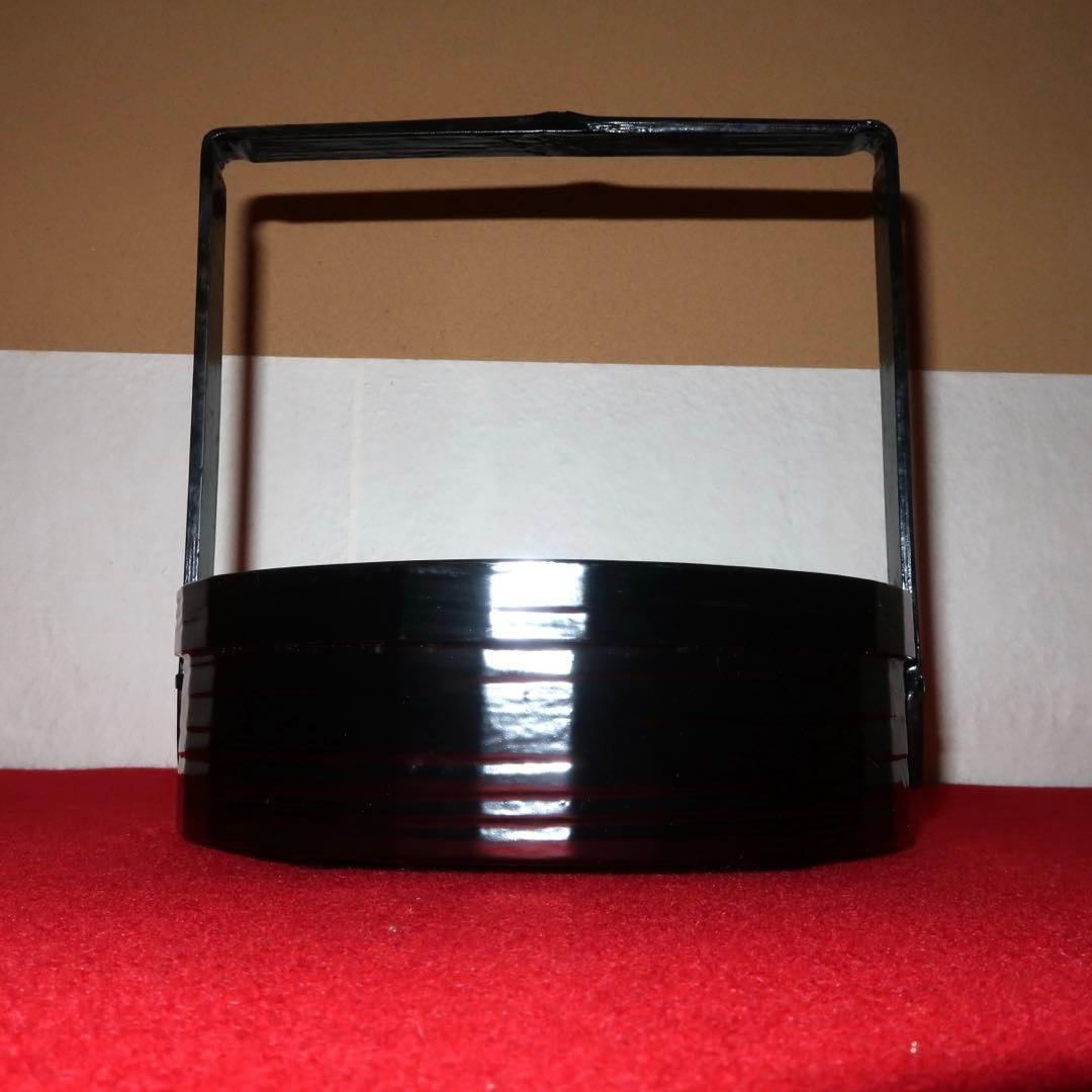 【茶道具】黒手付莨盆　稽古用