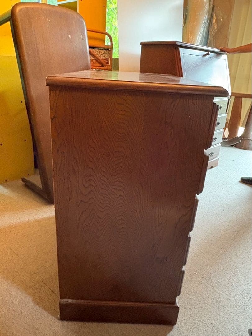 越後民芸 家具 5段 チェスト 民芸 箪笥 整理 タンス 洋服 当時物　高級