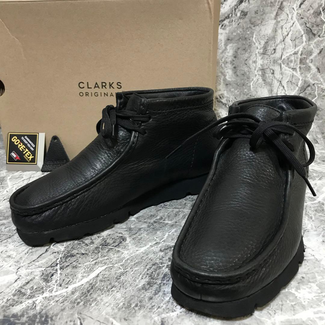 CLARKS Wallabee GTX GORE-TEX レザー ブラック 26