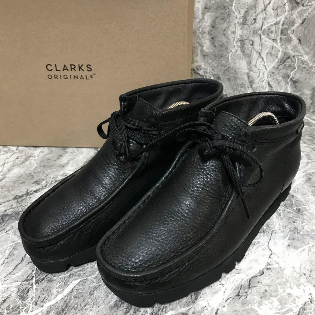 CLARKS Wallabee GTX GORE-TEX レザー ブラック 26