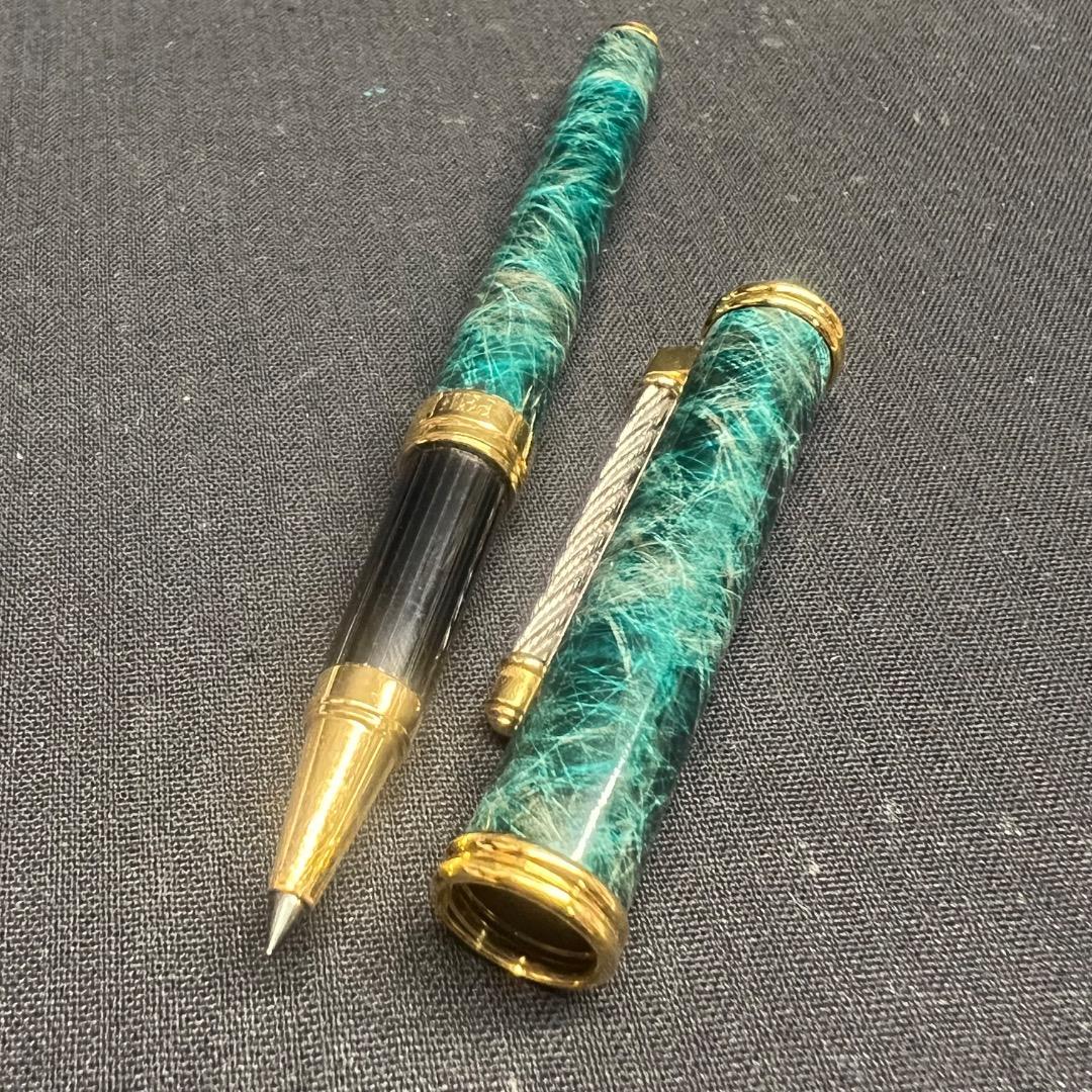 〇Bb右1186 フィリップ シャリオール ボールペン グリーンマーブル