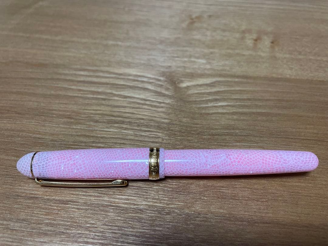 プラチナ万年筆 #3776 　セルロイドサクラ F