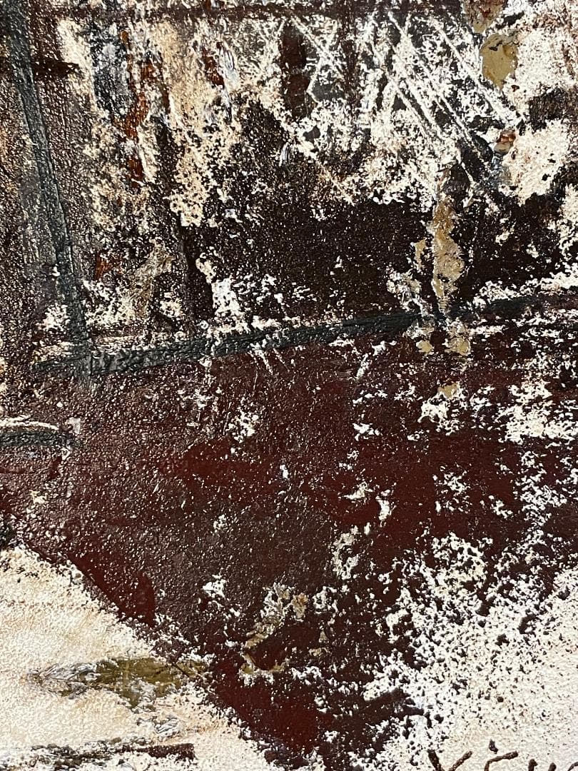 「真作」作者不明　風景画　油彩画　額装　サイン有り　P10号