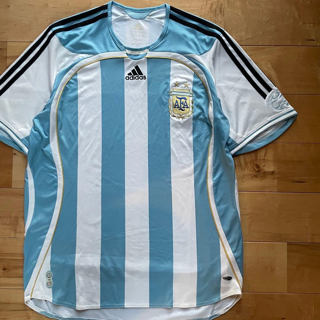 ★adidasアディダス06/07アルゼンチン代表半袖ユニフォーム2XOサイズ
