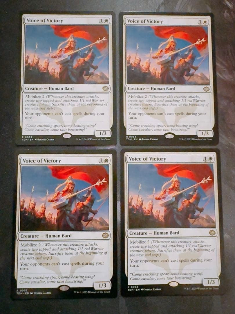 勝利の楽士　英語　4枚セット