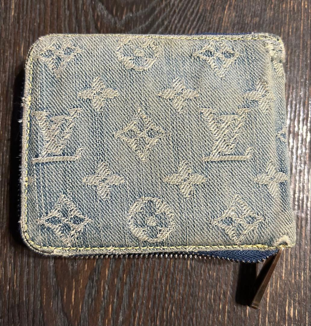 ヴィトン　ルイ・ヴィトン　デニム　財布　ジッピー　二つ折り　LV ジャンク