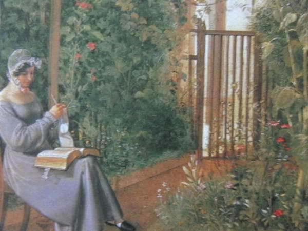 E・R・v・エンゲルト、ウィーンの庭、19世紀外国巨匠作家、新品高級額装付