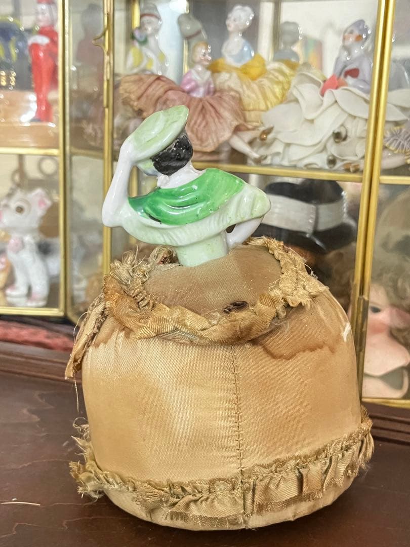 イギリス アンティーク ピンクッション ドール ハーフドール