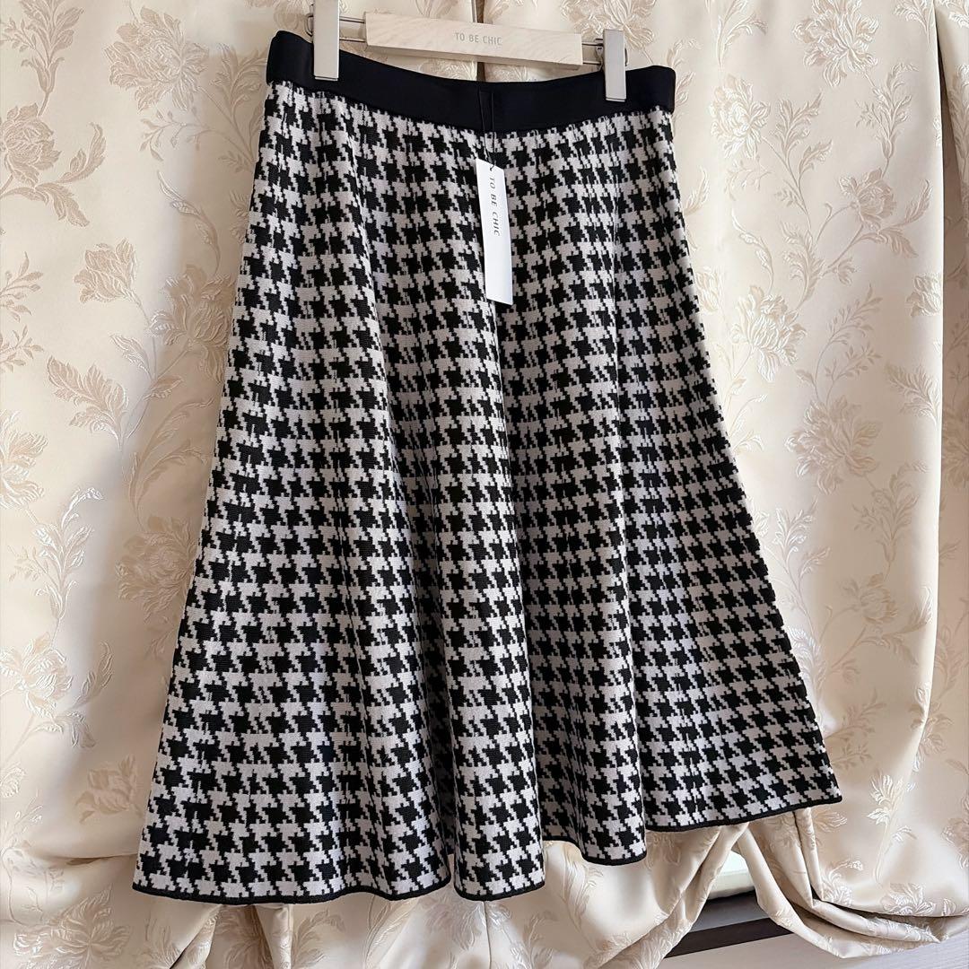 新品 大きいサイズ トゥービーシック ゴム ニット フレアスカート