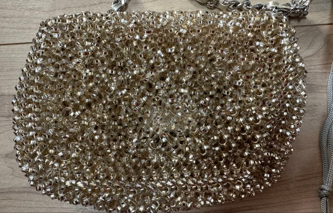 アンテプリマ ゴールドビーズショルダーバッグ