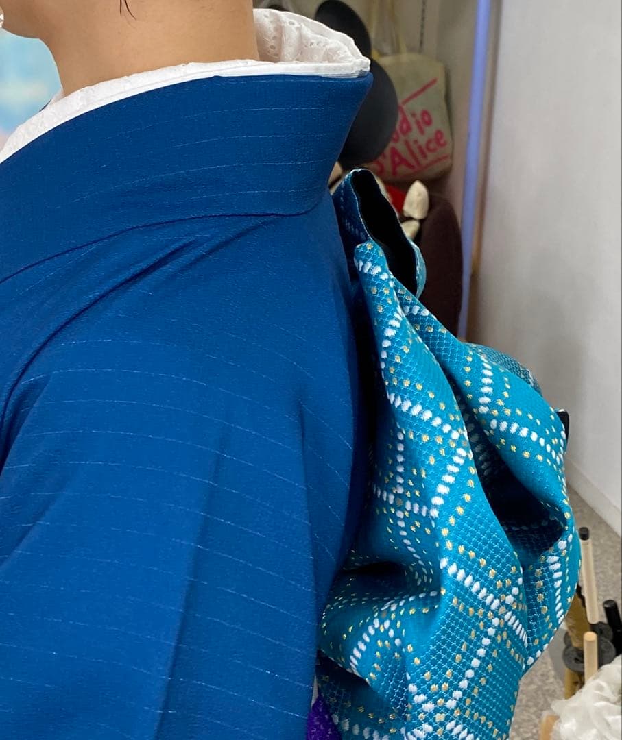 きもののやまと　わたしのふりそで　あおの小箱　着付け小物セット付