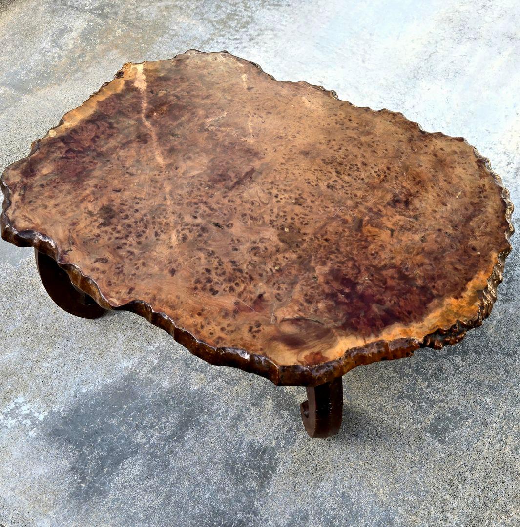 【天然木の座卓】瘤杢 一枚板◎