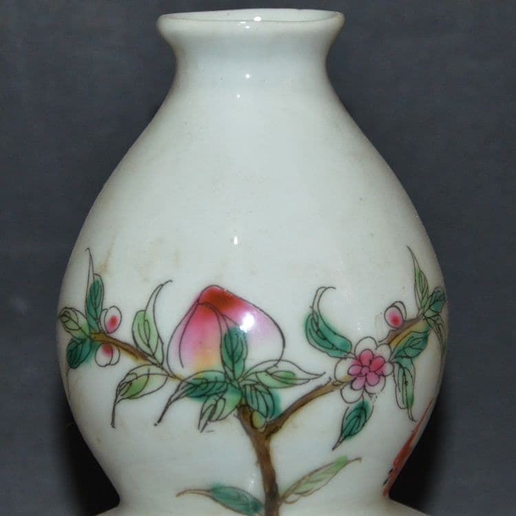 九桃ひょうたん瓶一対 景徳鎮 陶磁器 装飾品 現代工芸品 美術品 置物