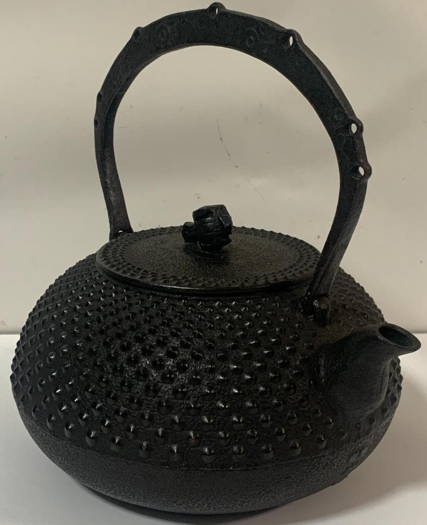成龍堂鋳造所 斎峰 及川光正造 南部鉄器 宝珠形 鉄瓶
