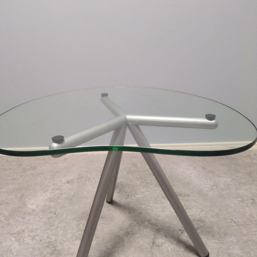 ガラステーブル 三脚 サイドテーブル ローテーブル