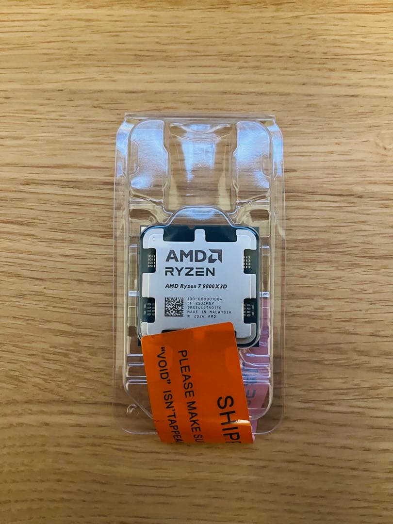新品　AMD Ryzen 7 9800X3D 動作保証
