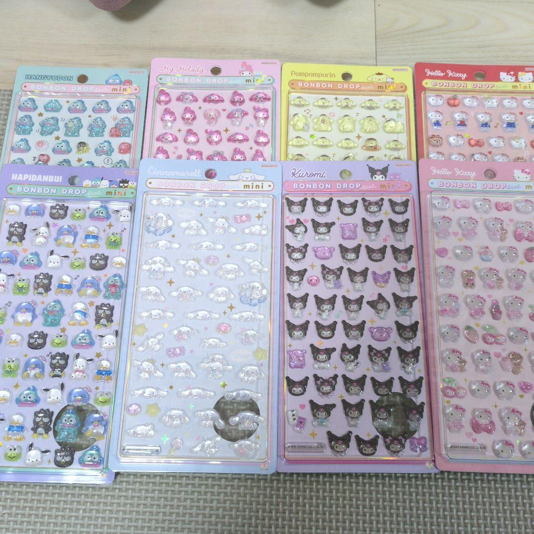 【正規品】サンリオ　ボンボンドロップシールmini コンプ 全8種
