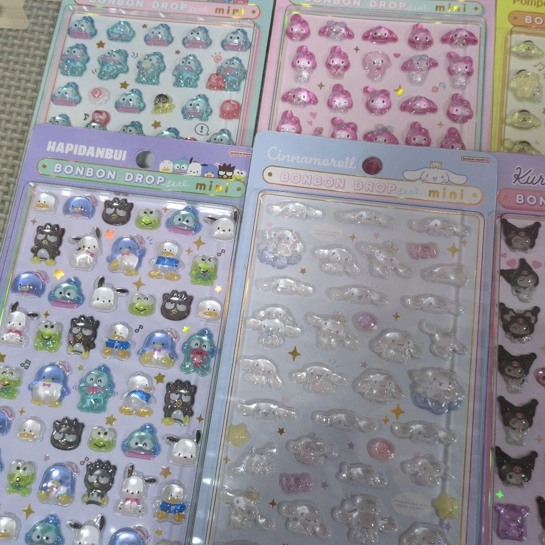 【正規品】サンリオ　ボンボンドロップシールmini コンプ 全8種