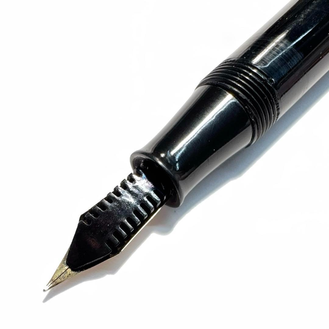 ヴィンテージ 国産 Steady 万年筆 14K F Flex 洗浄済